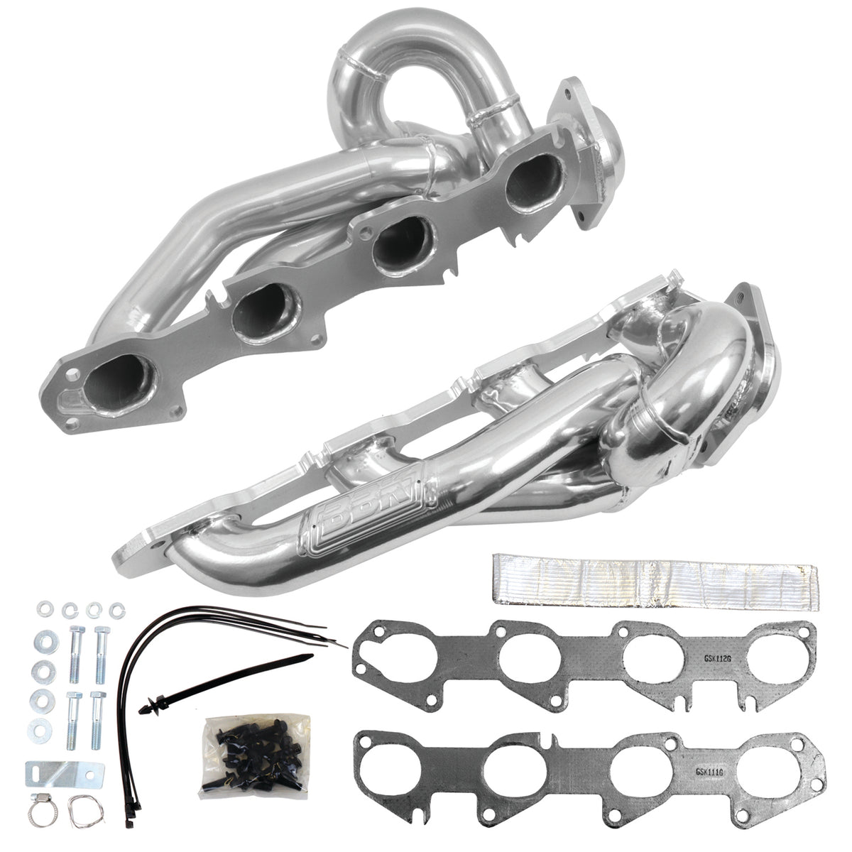 BBK 09-18 Dodge Ram 5.7L Hemi Shorty Tuned Length Exhaust Headers - 1-3/4 Silver Ceramic - 40140