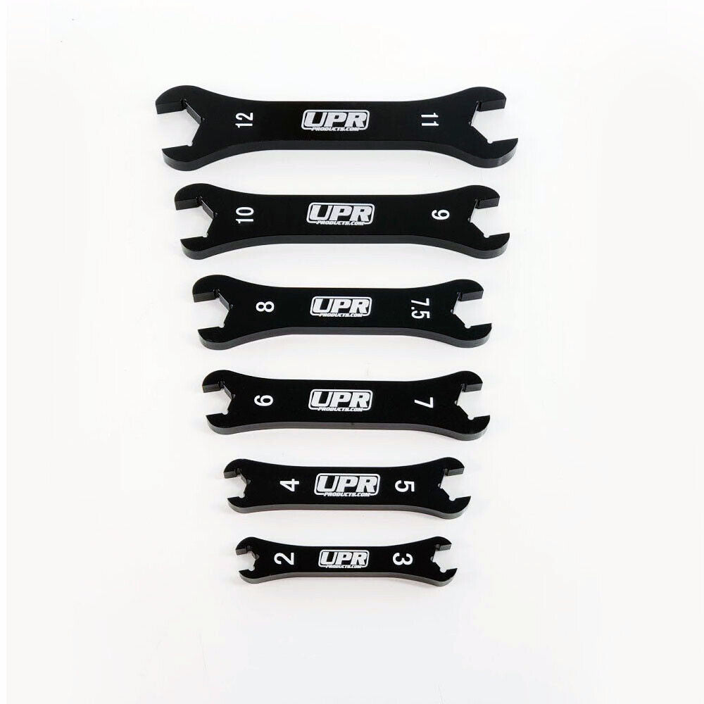 UPR - 7075 Billet Aluminum Black Phantom 6pc AN Wrench Set - 4016-07 by UPR Products - front view