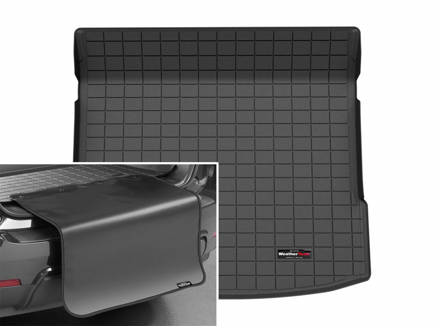 Weathertech - Cargo Liner w/Bumper Protector - Black Behind 2nd Row Seating 25 Audi Q6 / 25 Audi SQ6 - 401838SK