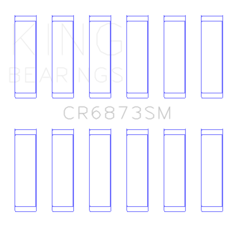 King Engine Bearings Toyota 2Gr-Fe/3Gr-Fe (Size +0.50mm) Connecting Rod Bearing Set - CR6873SM0.5