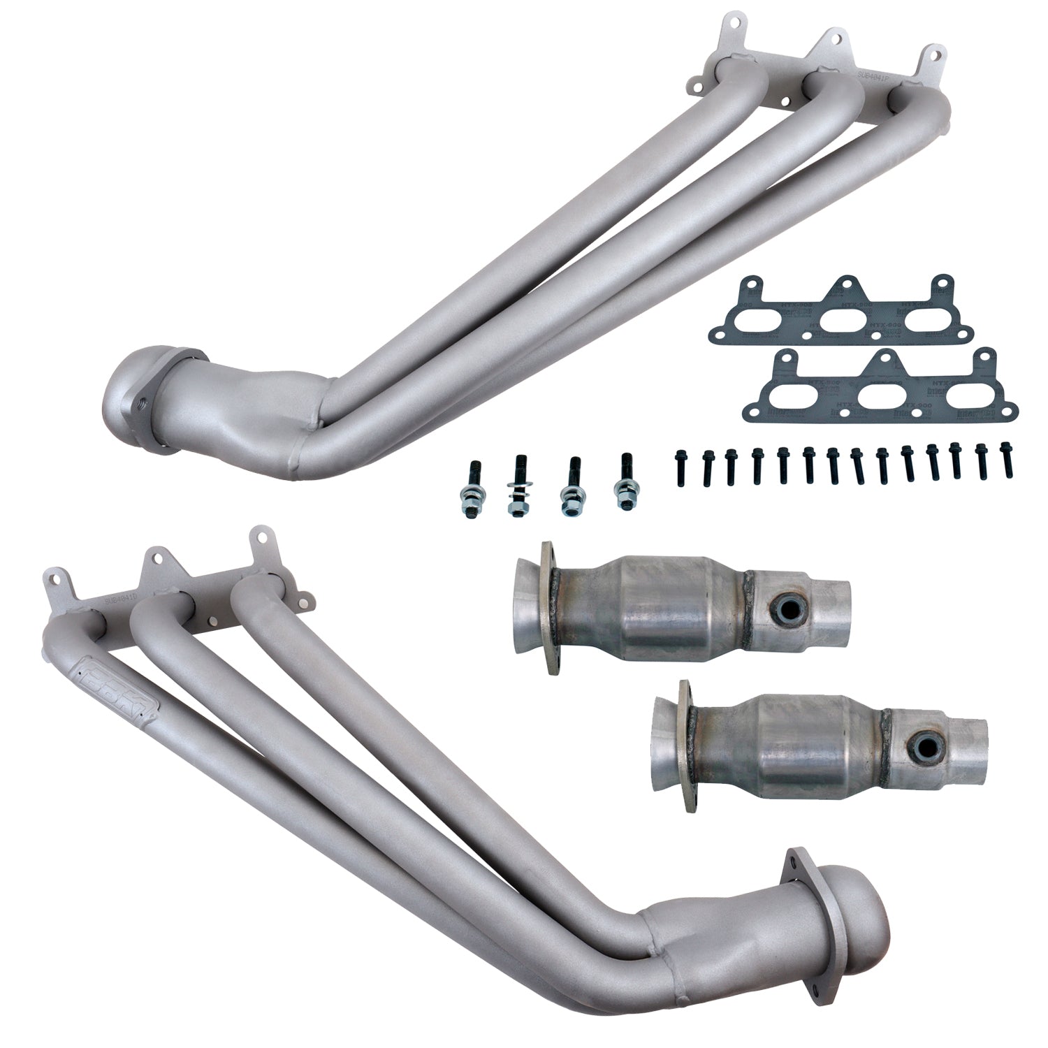 BBK 10-11 Camaro V6 Long Tube Exhaust Headers With Converters - 1-5/8 Chrome - 4041