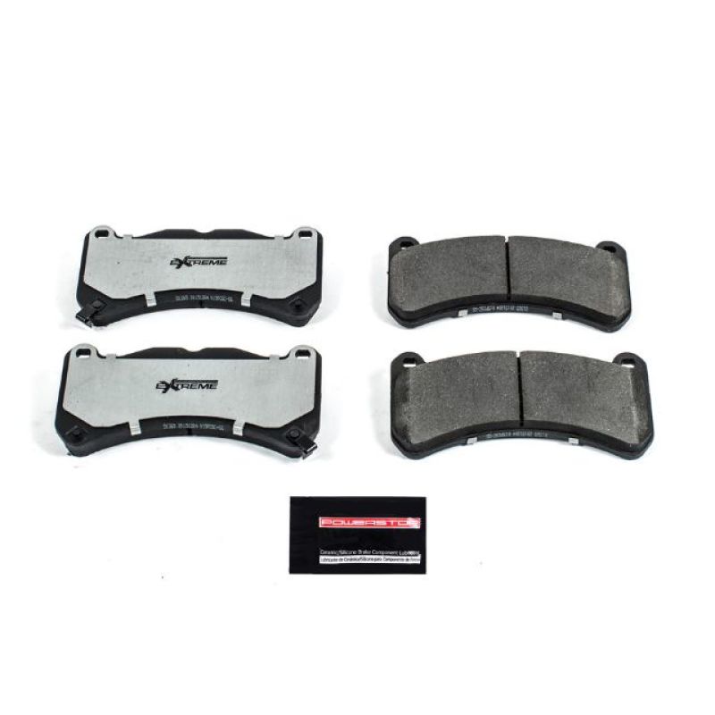 Power Stop 13-14 Ford Mustang Front Z26 Extreme Street Brake Pads w/Hardware - Z26-1365 for 2008-2014 Lexus IS - front view