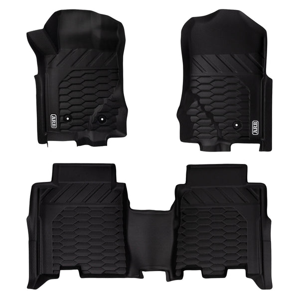 ARB 2021+ Ford Bronco Front & Rear Floor Mats - Black - 4080100 for 2021-2025 Ford Bronco - front view
