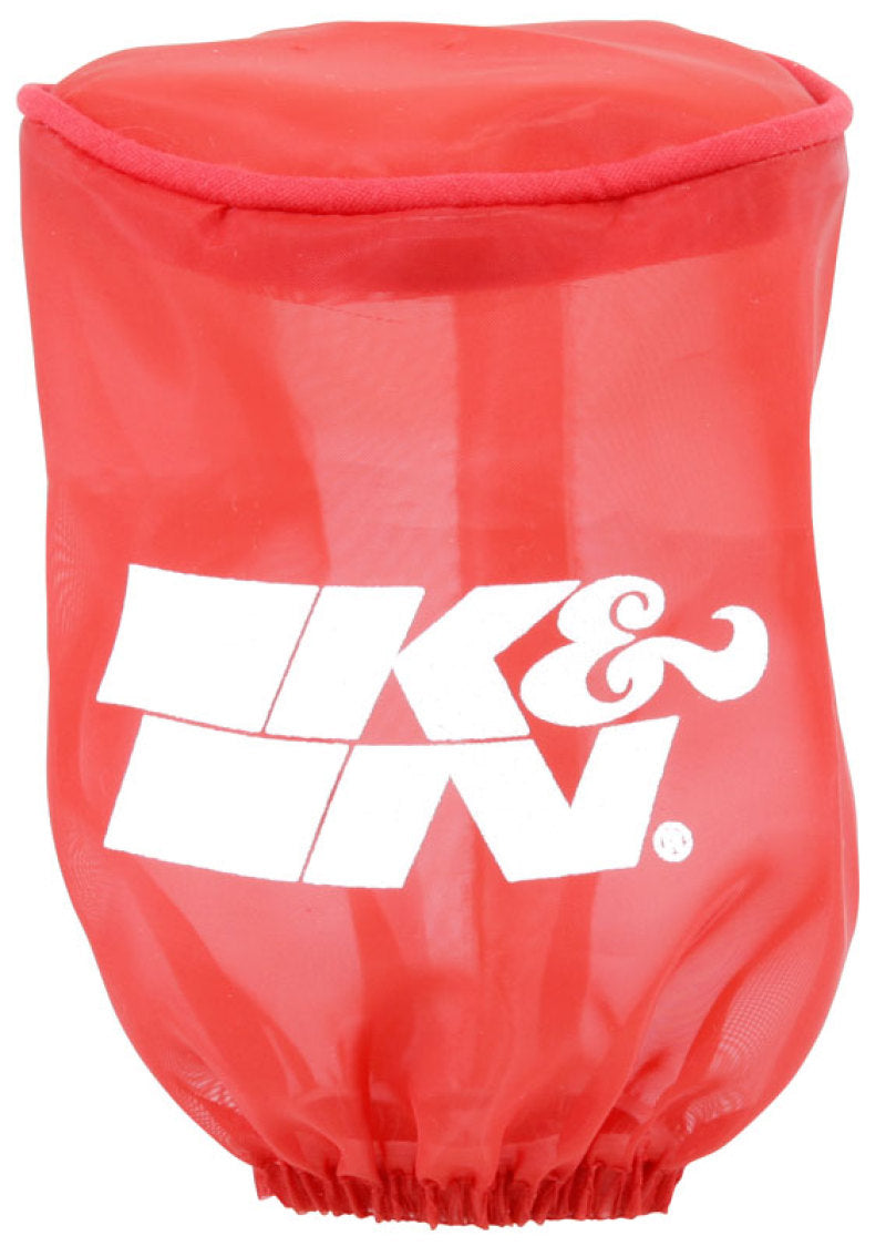 K&amp;N Drycharger Air Filter Wrap - Round Straight - Red Closed Top 3in Inside Dia x 4in Height - RU-1280DR