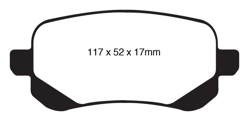 EBC 08-11 Chrysler Town &amp; Country 3.3 Ultimax2 Rear Brake Pads - UD1326