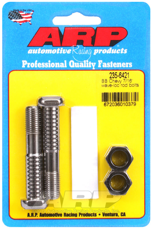 ARP BB Chevy 7/16in pro wave-loc 2pk rod bolt kit - 235-6421 by ARP