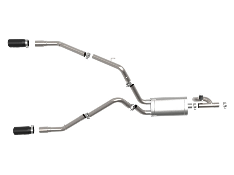 aFe 09-18 Ram 1500 V8 5.7L Hemi Gemini XV 3in 304 SS Cat-Back Exhaust w/ Black Tips - 49-32083-B