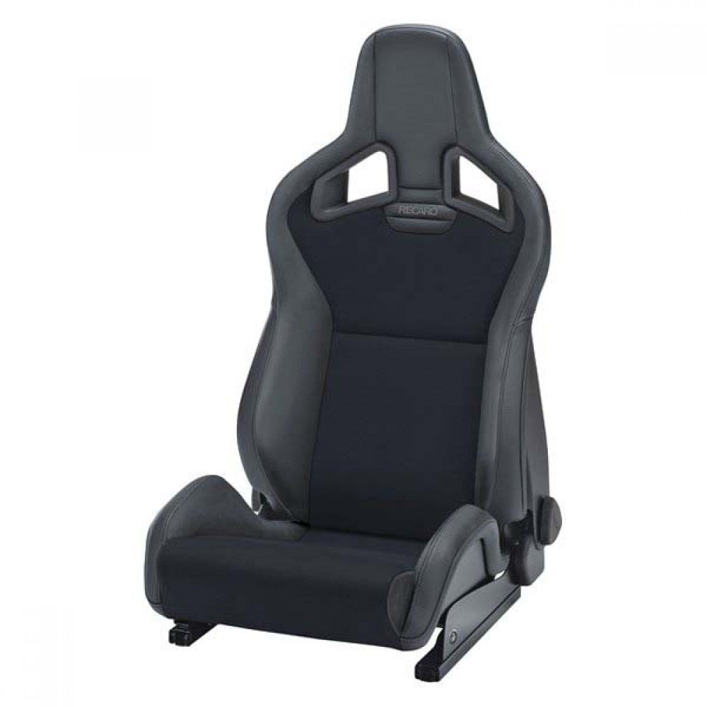 Recaro Sportster CS Driver Seat - Black Vinyl/Black Suede - 410.100.3216