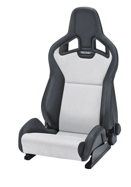 Recaro Sportster CS Passenger Seat - Black Vinyl/Suede Grey - 410.200.3166