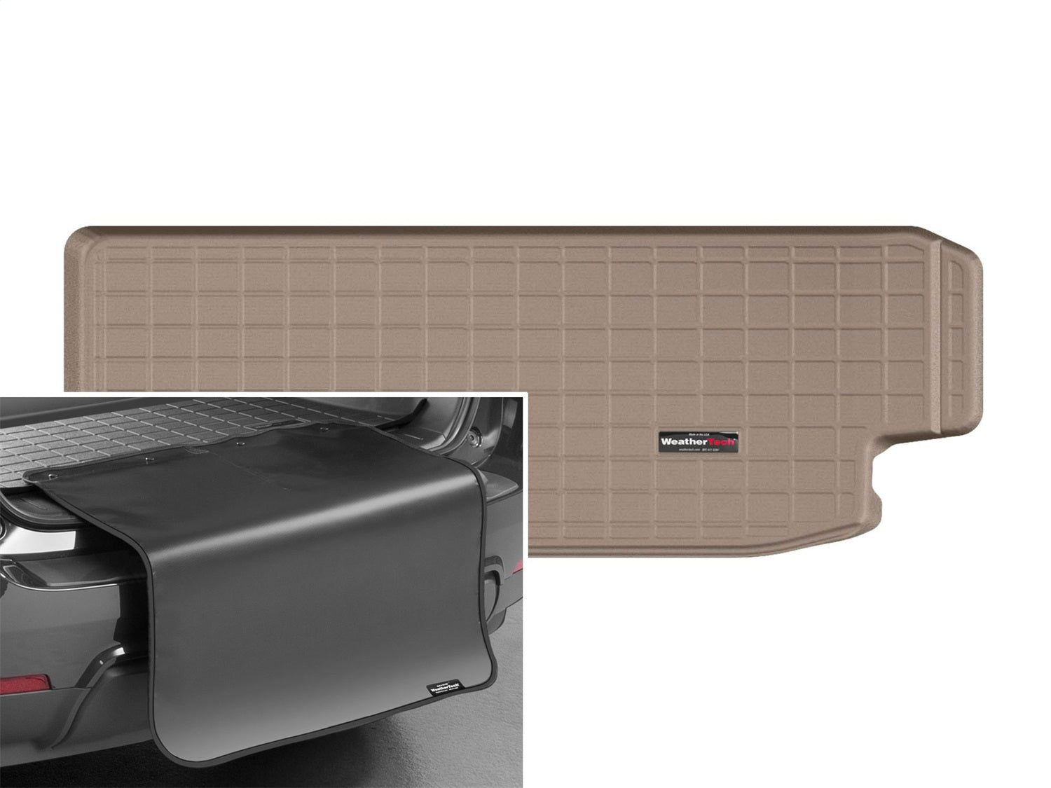 Weathertech - Cargo Liner w/Bumper Protector - Tan Behind 3rd Row Seating 19-25 Subaru Ascent - 411206SK