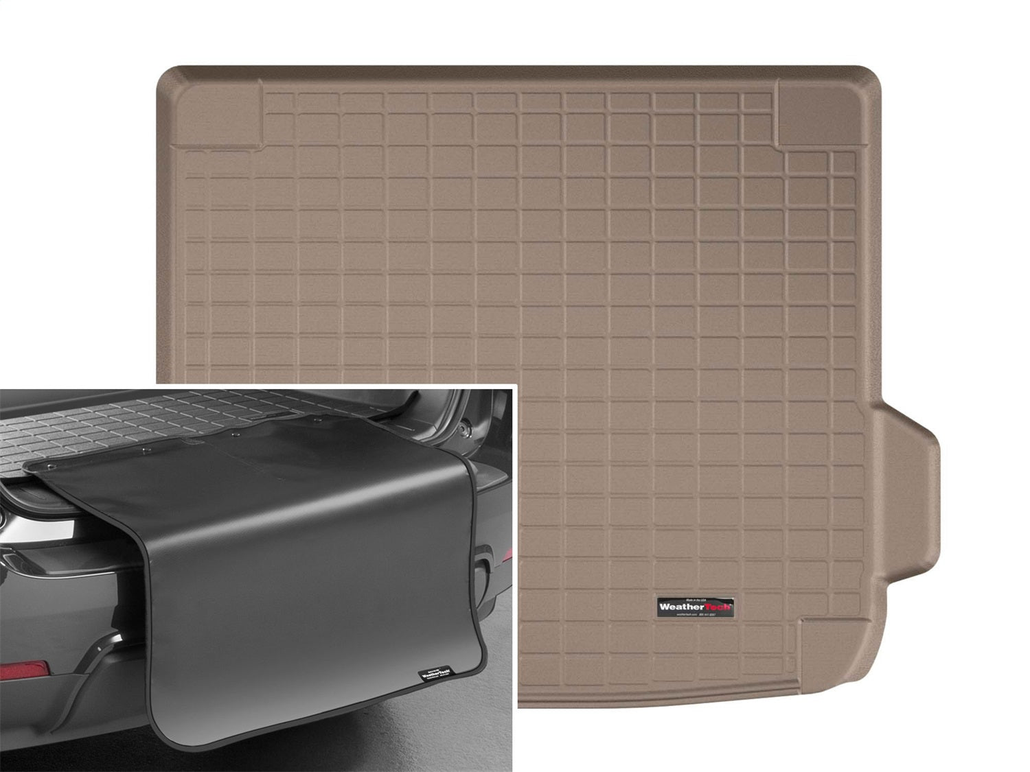 Weathertech - Cargo Liner w/Bumper Protector - Tan Behind 2nd Row Seating 19-25 BMW X4 - 411208SK