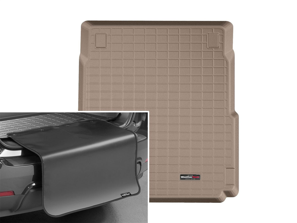 Weathertech - Cargo Liner w/Bumper Protector - Tan Behind 2nd Row Seating 18-23 Panamera - 411228SK