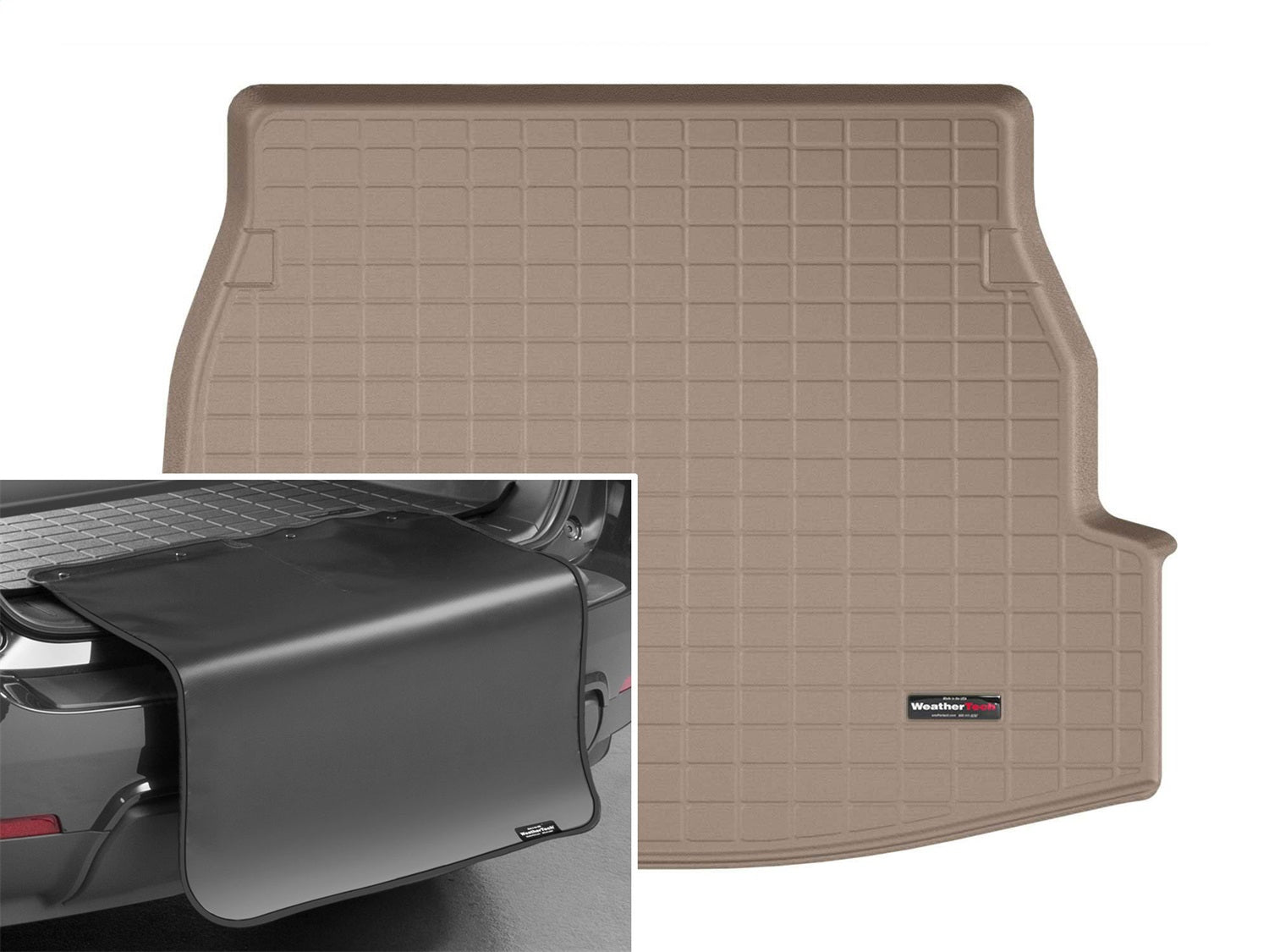 Weathertech - Cargo Liner w/Bumper Protector - Tan Behind 2nd Row Seating 19-25 Toyota RAV4 - 411246SK