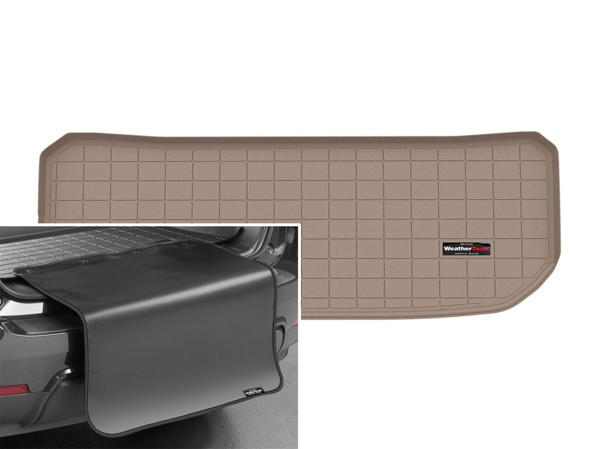 Weathertech - Cargo Liner w/Bumper Protector - Tan Behind 3rd Row Seating - 411499SK