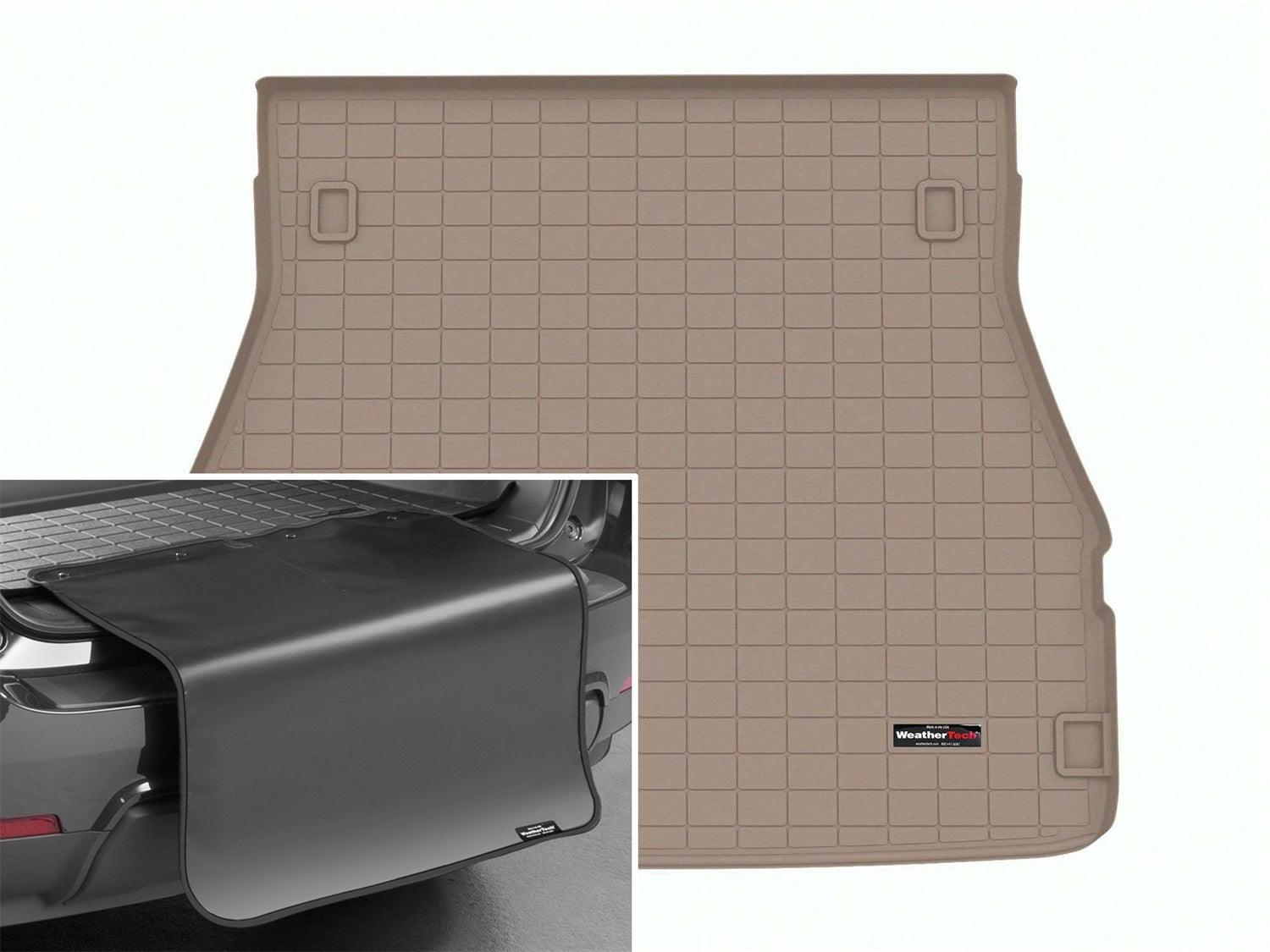 Weathertech - Cargo Liner w/Bumper Protector - Tan Behind 2nd Row Seating 22-24 Lexus LX - 411521SK