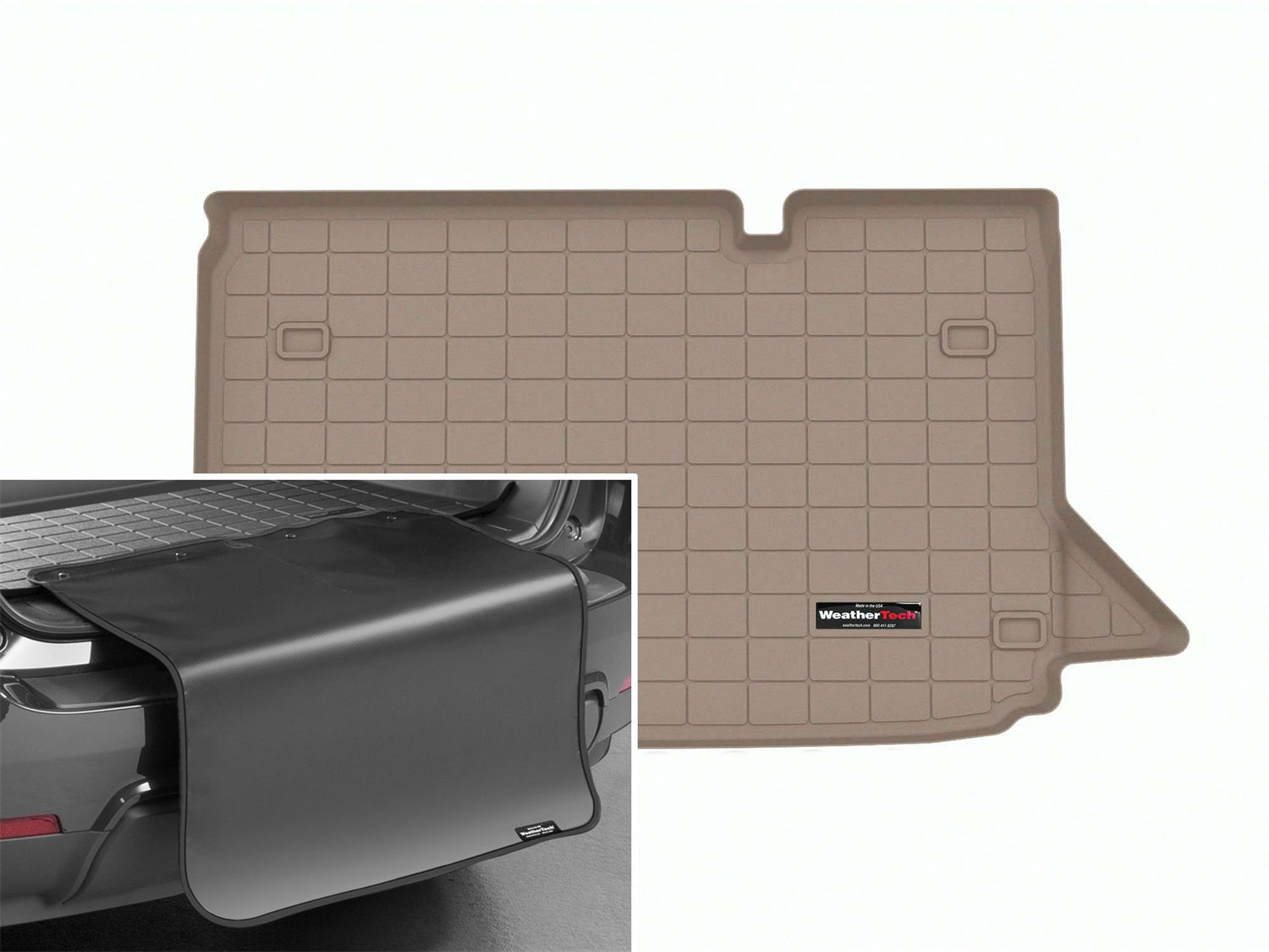 Weathertech - Cargo Liner w/Bumper Protector - Tan Behind 2nd Row Seating 20-22 Ford EcoSport - 411554SK