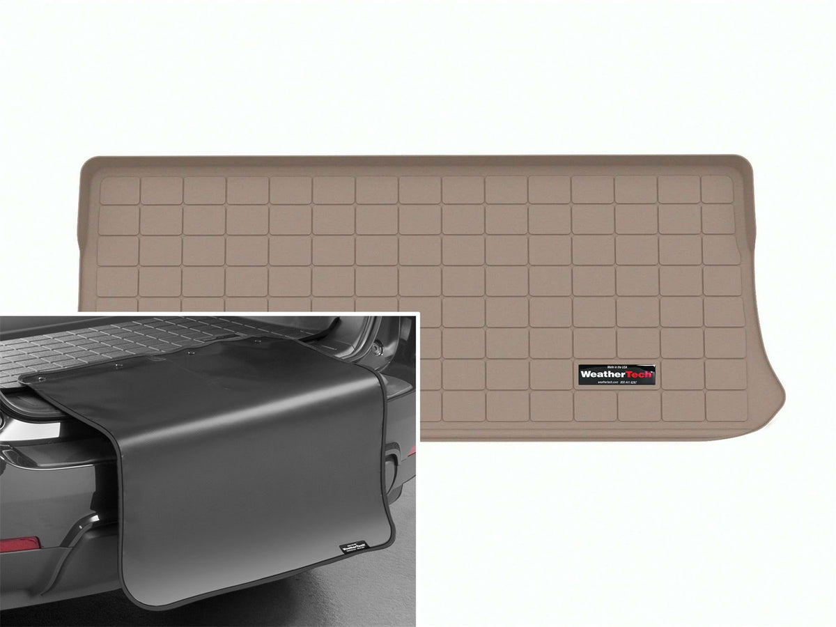 Weathertech - Cargo Liner w/Bumper Protector - Tan Behind 3rd Row Seating 23-26 Mercedes Benz EQS - 411561SK