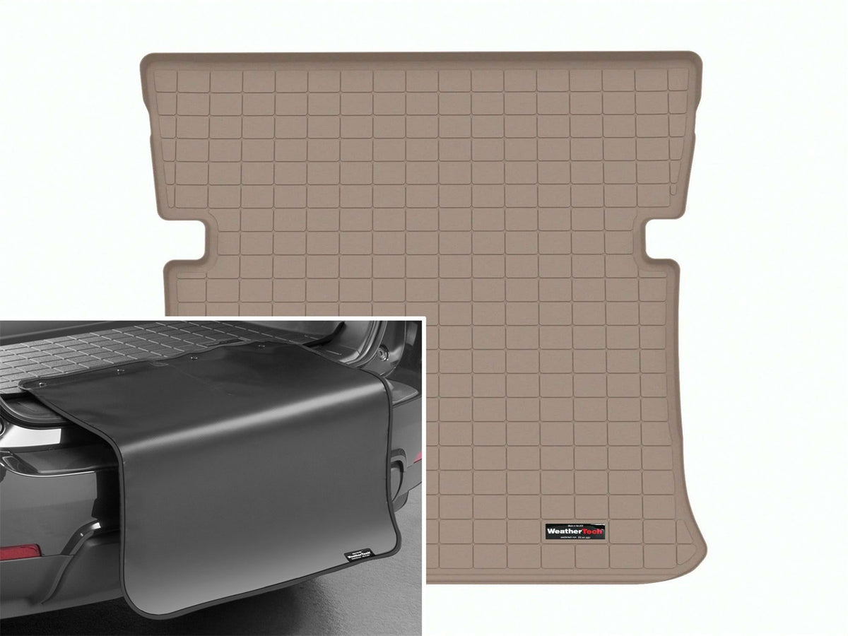 Weathertech - Cargo Liner w/Bumper Protector - Tan Behind 2nd Row Seating 23-26 Mercedes Benz EQS - 411562SK