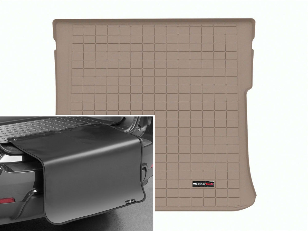 Weathertech - Cargo Liner w/Bumper Protector - Tan Behind 2nd Row Seating 23-25 Benz EQS - 411572SK