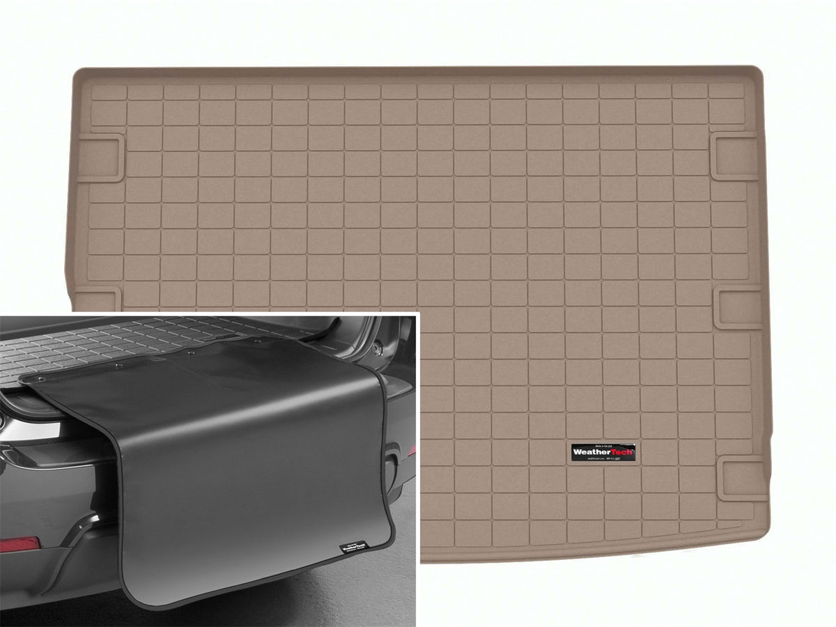 Weathertech - Cargo Liner w/Bumper Protector - Tan Behind 3rd Row Seating 23-25 Jeep Grand-Wagoneer-L / 23-25 Jeep Wagon