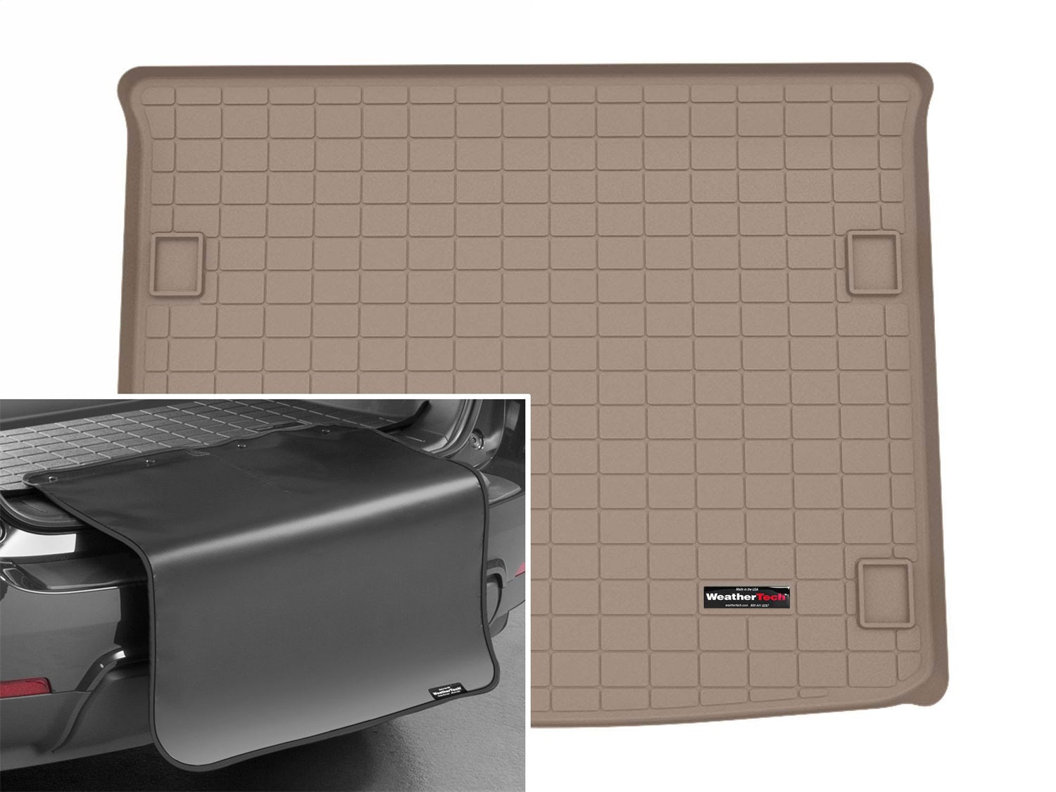 Weathertech - Cargo Liner w/Bumper Protector - Tan 03-10 Porsche Cayenne / 04-10 Volkswagen Touareg - 41244SK