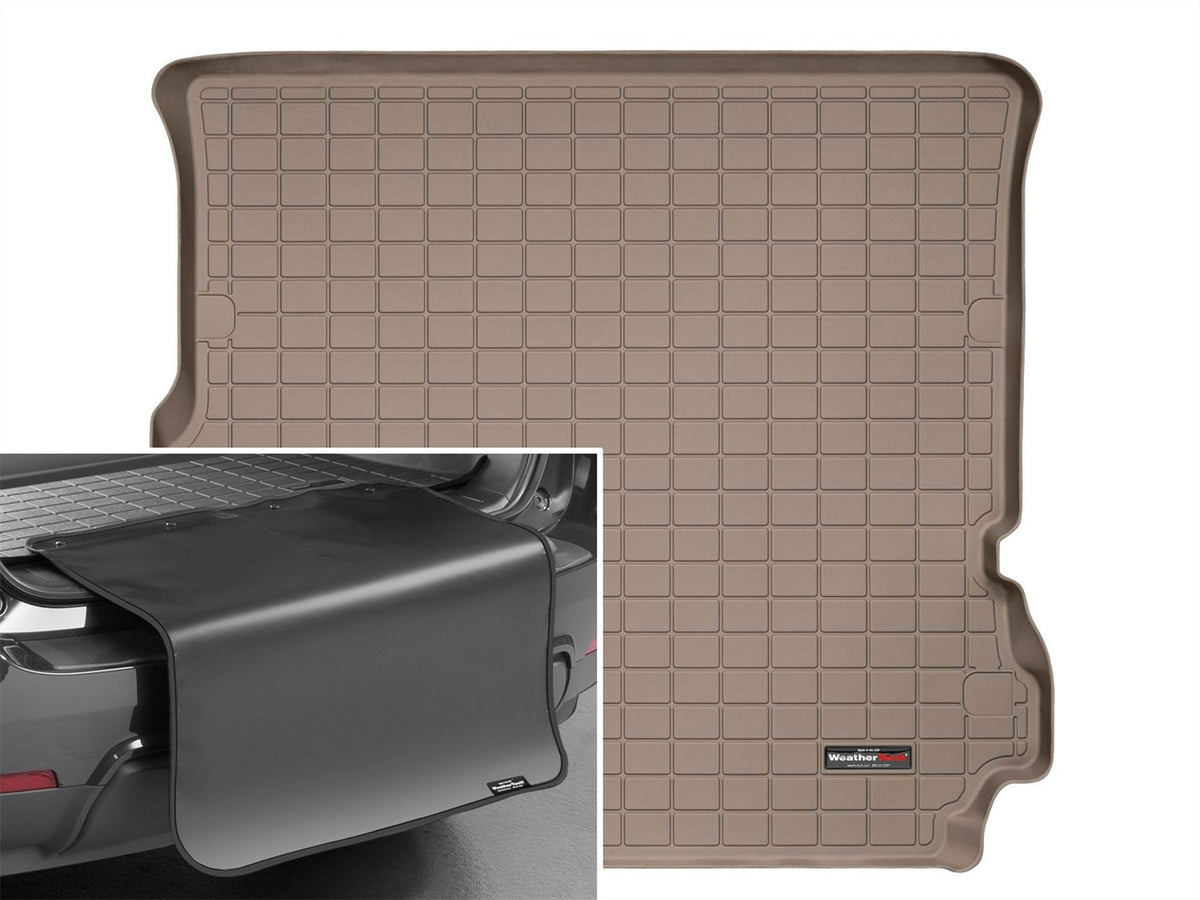 Weathertech - Cargo Liner w/Bumper Protector - Tan Behind 2nd Row Seating 05-09 Rover LR3 / 10-16 Rover LR4 - 41288SK