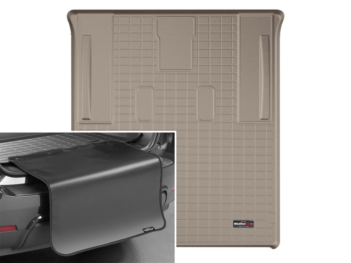 Weathertech - Cargo Liner w/Bumper Protector - Tan Behind 2nd Row Seating for Escalade / Suburban-1500 / Suburban-2500 /
