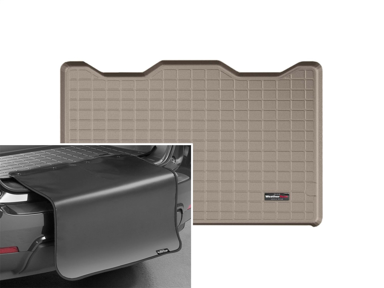 Weathertech - Cargo Liner w/Bumper Protector - Tan Behind 3rd Row Seating for Escalade / Suburban-1500 / Suburban-2500 /