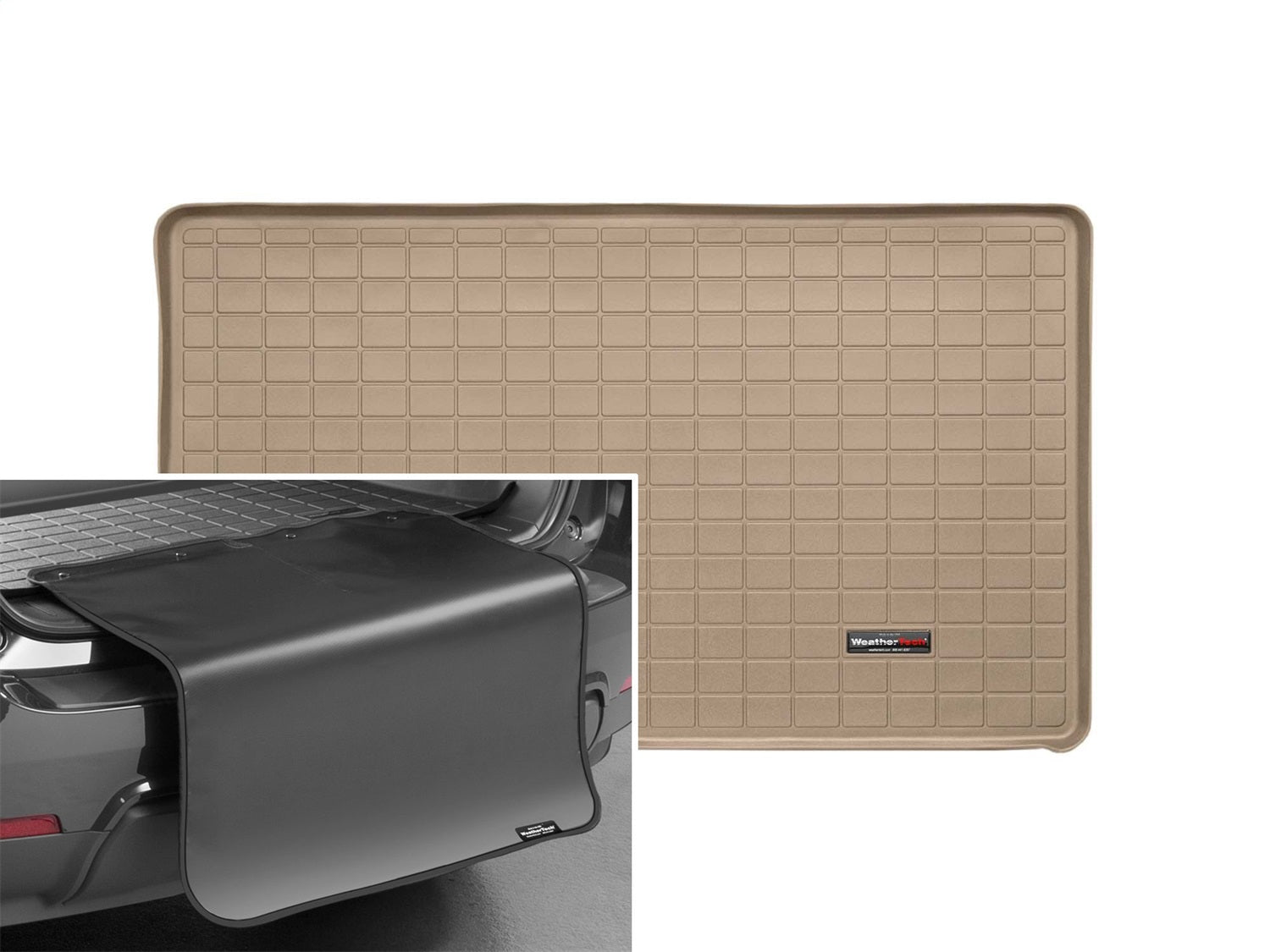 Weathertech - Cargo Liner w/Bumper Protector - Tan Behind 3rd Row Seating 07-17 Ford Expedition / 07-17 Lincoln Navigato