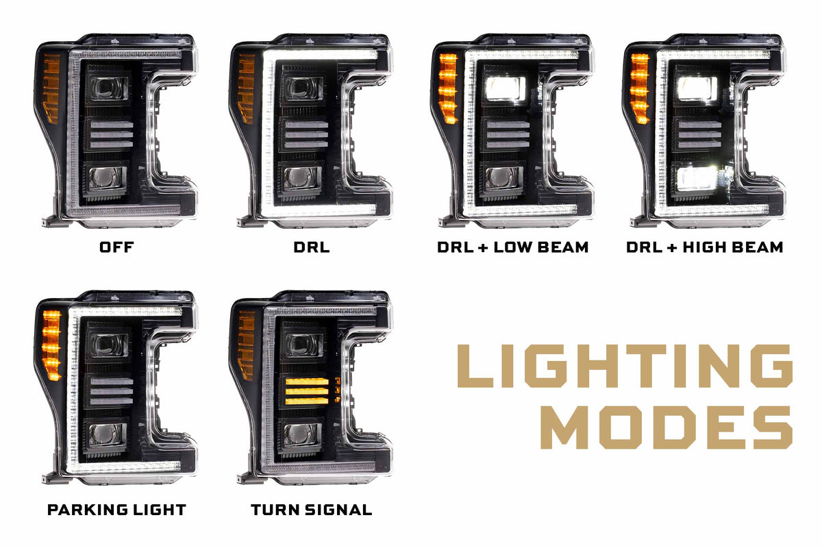 Morimoto - XB Hybrid LED Headlights: Ford Super Duty (17-19 / Set) - LF554.2