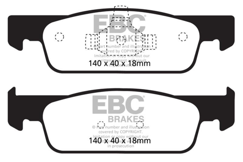 EBC 2016-2017 Smart Fortwo 0.9L Turbo Ultimax2 Front Brake Pads - UD1830