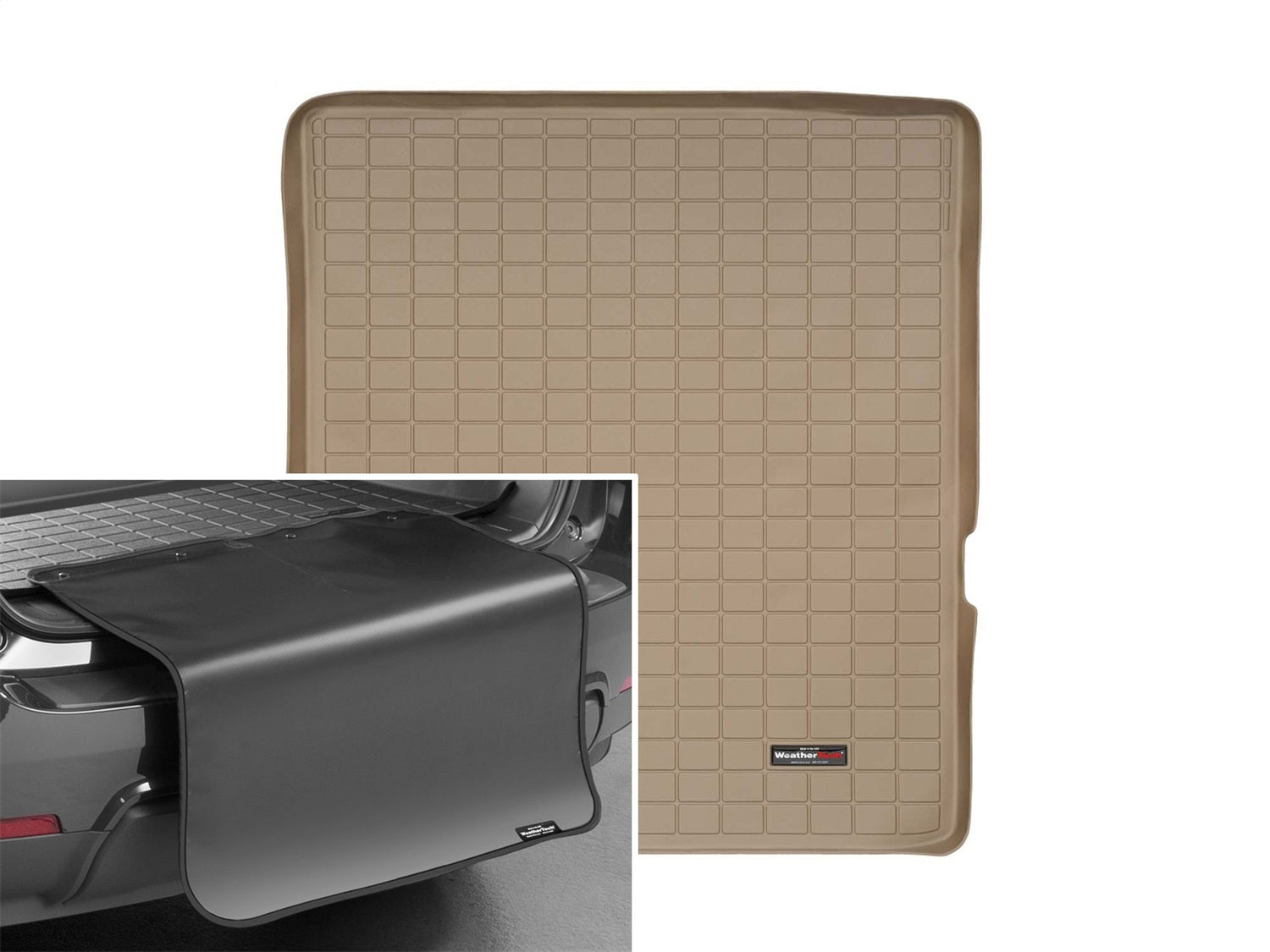 Weathertech - Cargo Liner w/Bumper Protector - Tan Behind 2nd Row Seating 09-19 Ford Flex / 10-19 Lincoln MKT - 41471SK