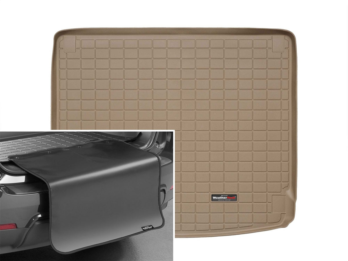 Weathertech - Cargo Liner w/Bumper Protector - Tan Behind 2nd Row Seating 11-18 Cayenne - 41487SK