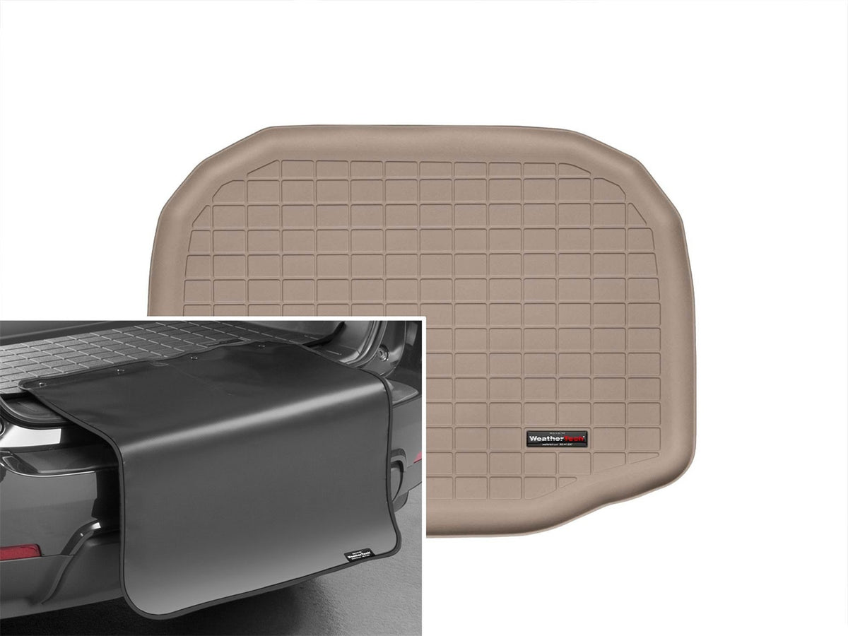 Weathertech - Cargo Liner w/Bumper Protector - Tan Behind 3rd Row Seating 11-19 Ford Explorer / 10-19 Lincoln MKT - 4148