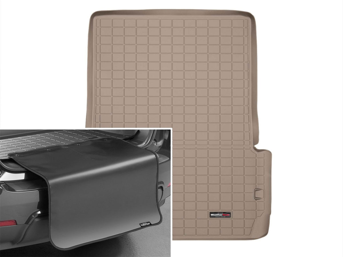 Weathertech - Cargo Liner w/Bumper Protector - Tan Behind 2nd Row Seating 11-26 Dodge Durango - 41493SK