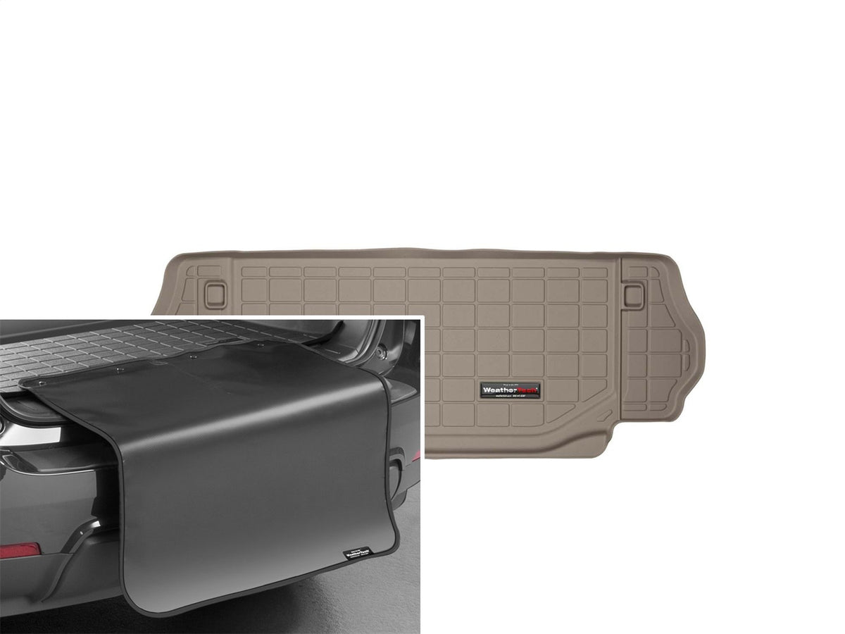 Weathertech - Cargo Liner w/Bumper Protector - Tan Behind 2nd Row Seating 07-14 Wrangler - 41495SK