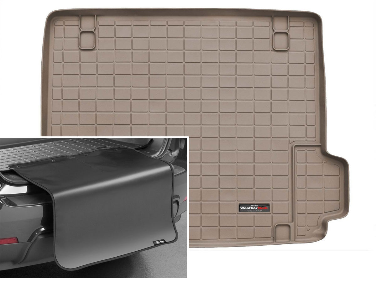Weathertech - Cargo Liner w/Bumper Protector - Tan Behind 2nd Row Seating 11-17 X3 - 41497SK