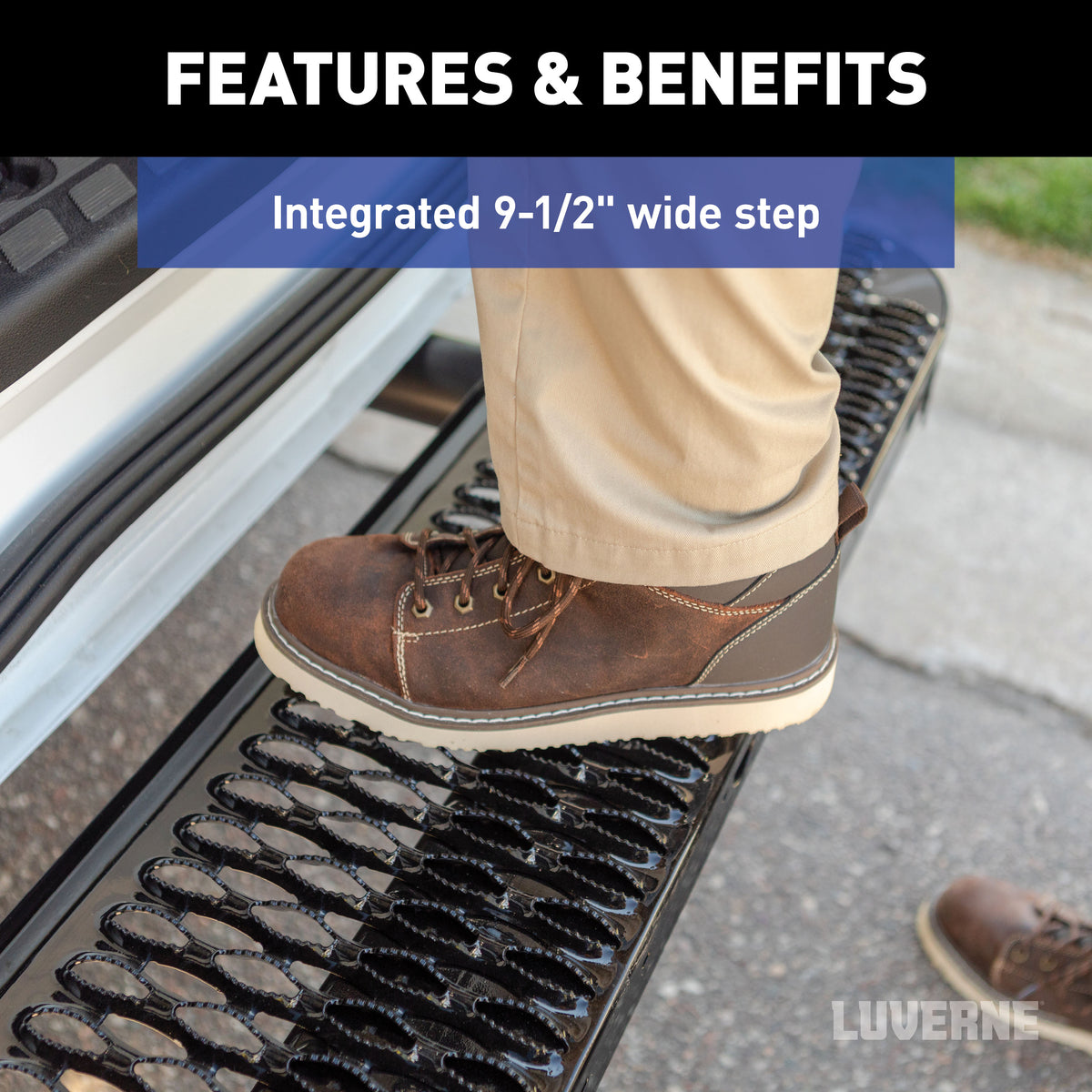 LUVERNE 415358 Impact Shock-Absorbing Rear Bumper Step (No Brackets)