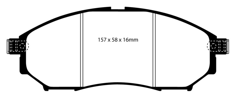EBC 06-09 Infiniti FX35 3.5 Greenstuff Front Brake Pads - DP61671
