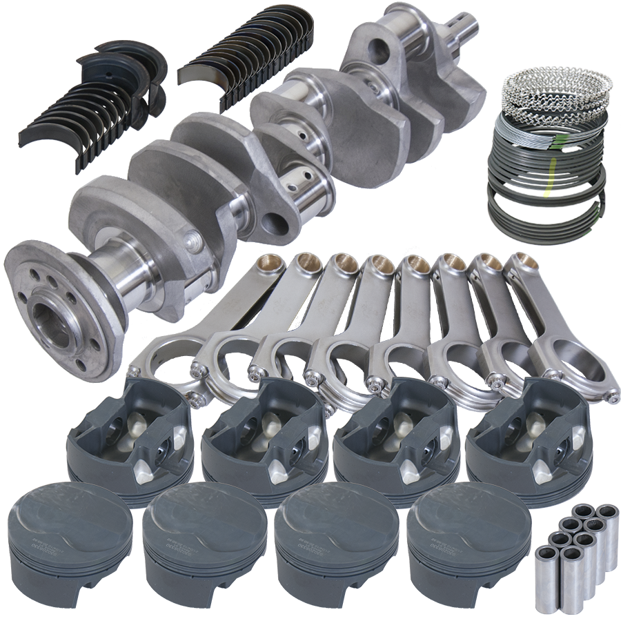 Eagle Chevy 350 3.750in Crank 6.000in H-Beam 6cc Dome 4.030in Pistons Balanced Assembly - B12012030 - front view