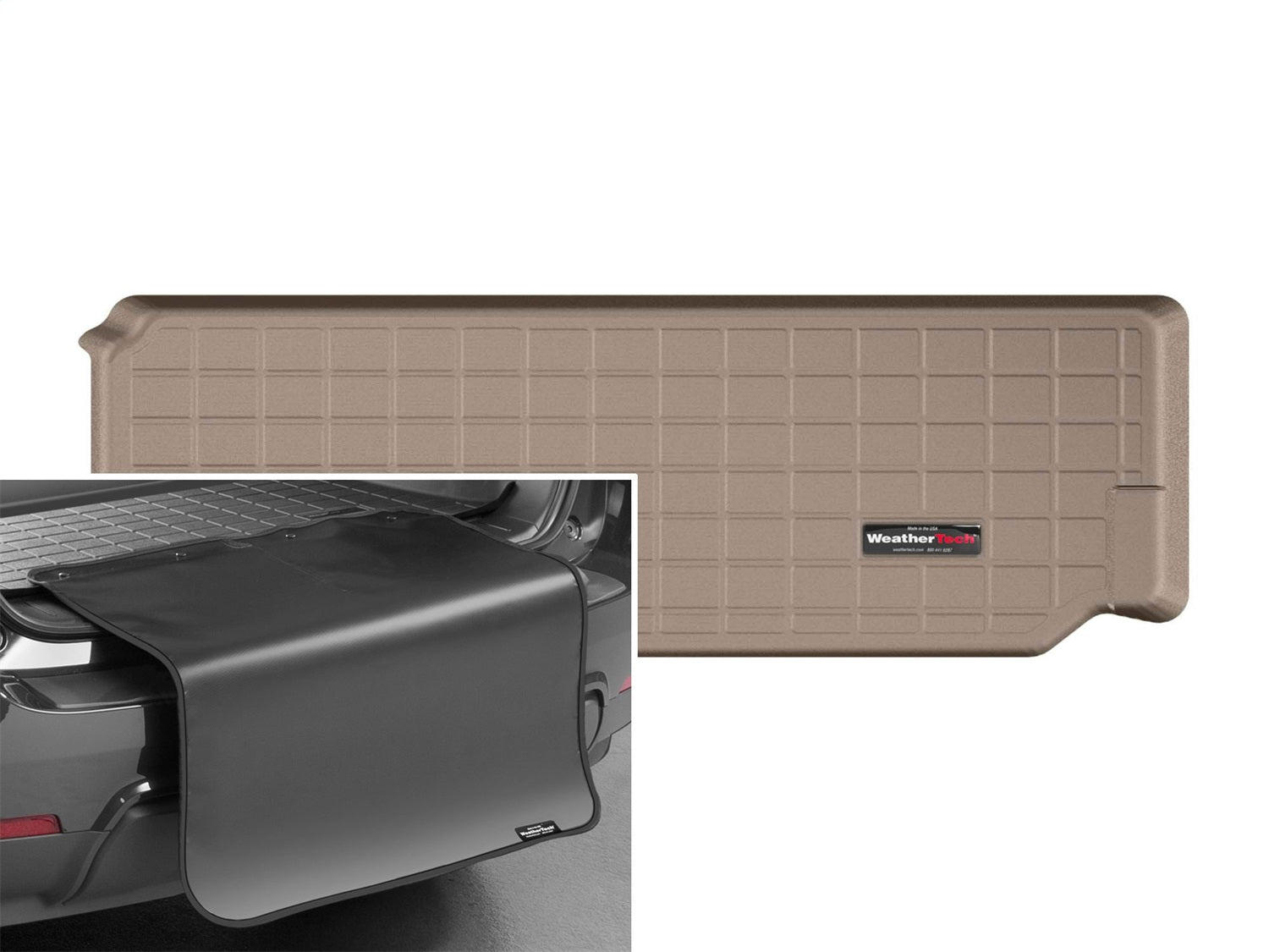 Weathertech - Cargo Liner w/Bumper Protector - Tan Behind 3rd Row Seating 07-18 BMW X5 - 41667SK