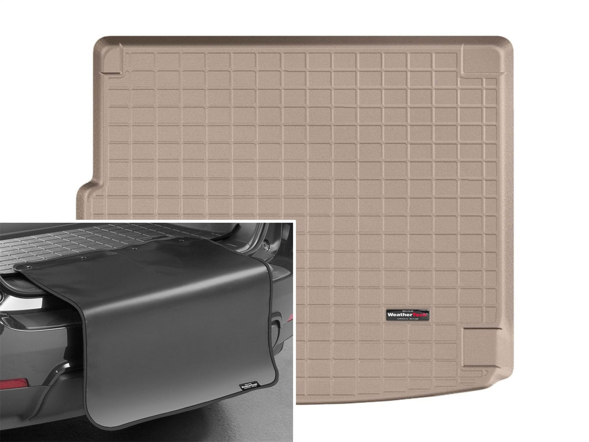 Weathertech - Cargo Liner w/Bumper Protector - Tan Behind 2nd Row Seating 11-18 Porsche Cayenne - 41675SK