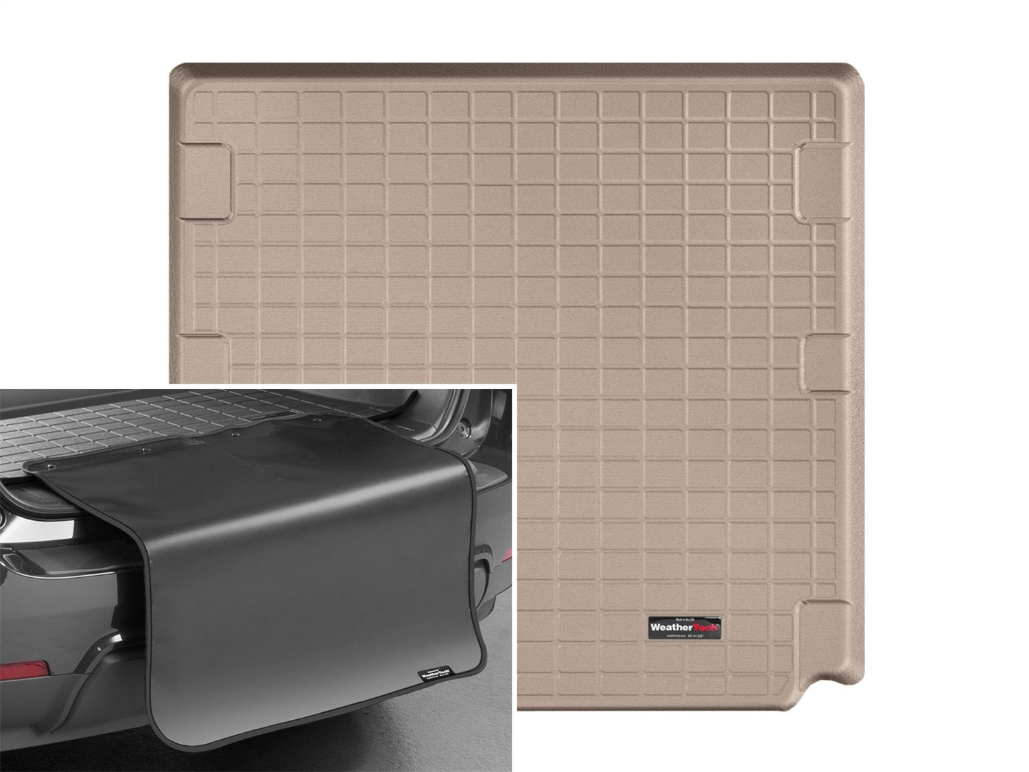 Weathertech - Cargo Liner w/Bumper Protector - Tan Behind 2nd Row Seating 07-18 BMW X5 - 41688SK
