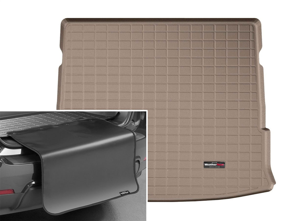 Weathertech - Cargo Liner w/Bumper Protector - Tan Behind 2nd Row Seating 14-19 Toyota Highlander - 41692SK