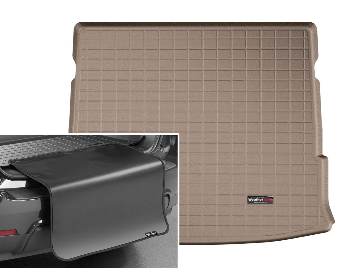 Weathertech - Cargo Liner w/Bumper Protector - Tan Behind 2nd Row Seating 14-19 Toyota Highlander - 41692SK