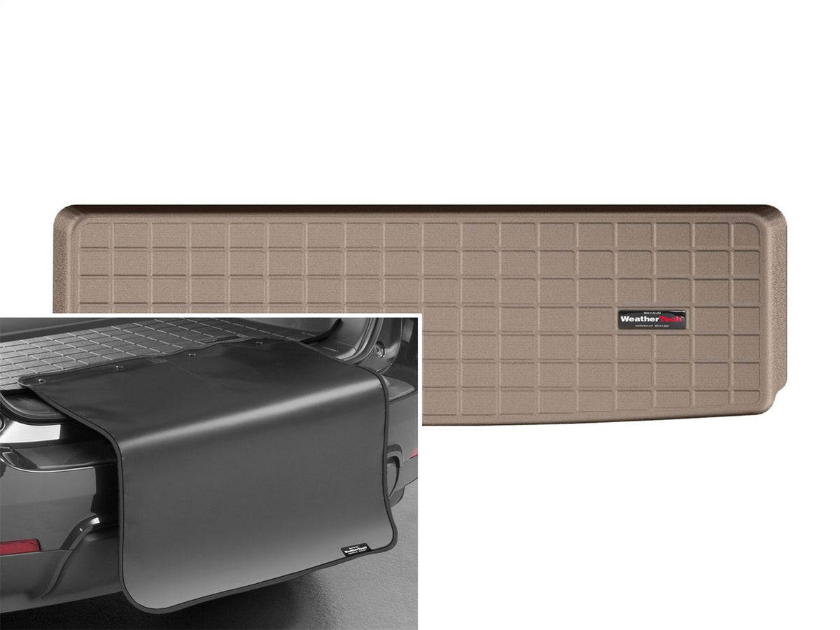 Weathertech - Cargo Liner w/Bumper Protector - Tan Behind 3rd Row Seating 15-20 Cadillac Escalade / 15-20 Chevrolet Taho