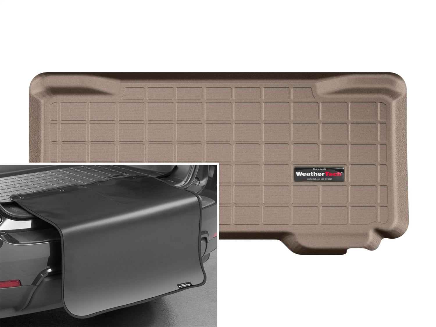 Weathertech - Cargo Liner w/Bumper Protector - Tan Rear Cargo Well 14-25 Mini Cooper - 41711SK