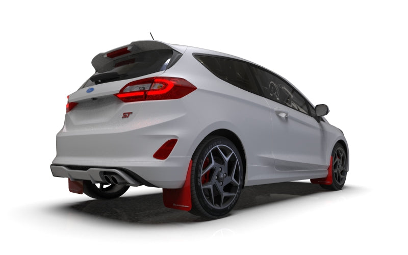 Rally Armor 18-23 Ford Fiesta ST MK8 Red UR Mud Flap w/White Logo - MF60-UR-RD/WH