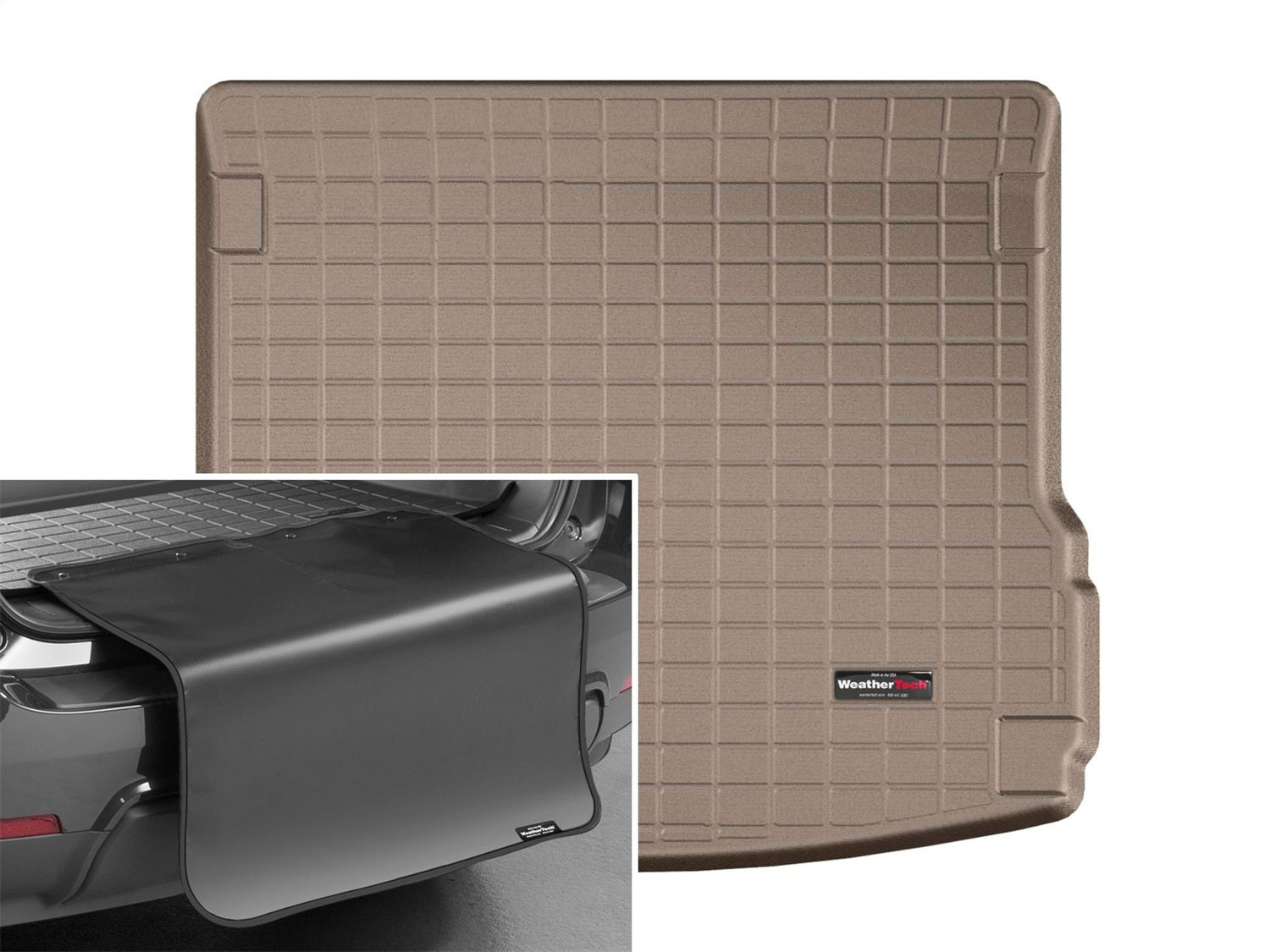 Weathertech - Cargo Liner w/Bumper Protector - Tan Behind 2nd Row Seating 15-26 Porsche Macan - 41726SK