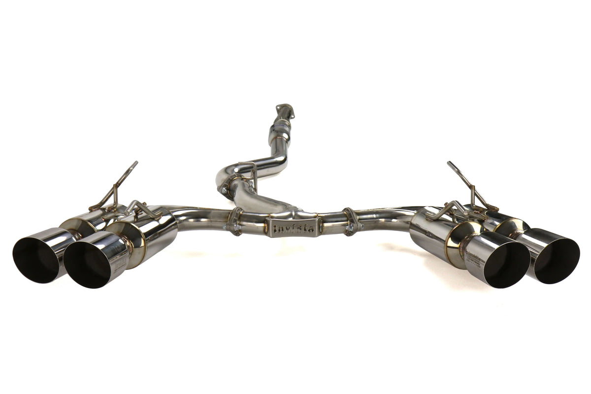 Invidia 08-14 Subaru WRX Hatchback Gemini/R400 Stainless Steel Tip Cat-back Exhaust